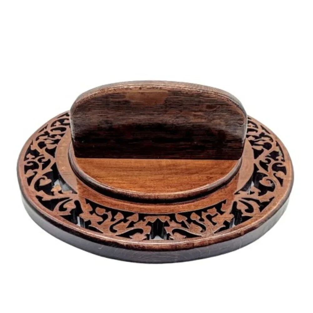 Vintage Carved Birds Solid Wood Wall Shelf